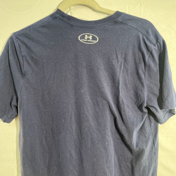Under Armour Heat Gear Loose Blue Mens Athletic T Shirt Small - Picture 2 of 5